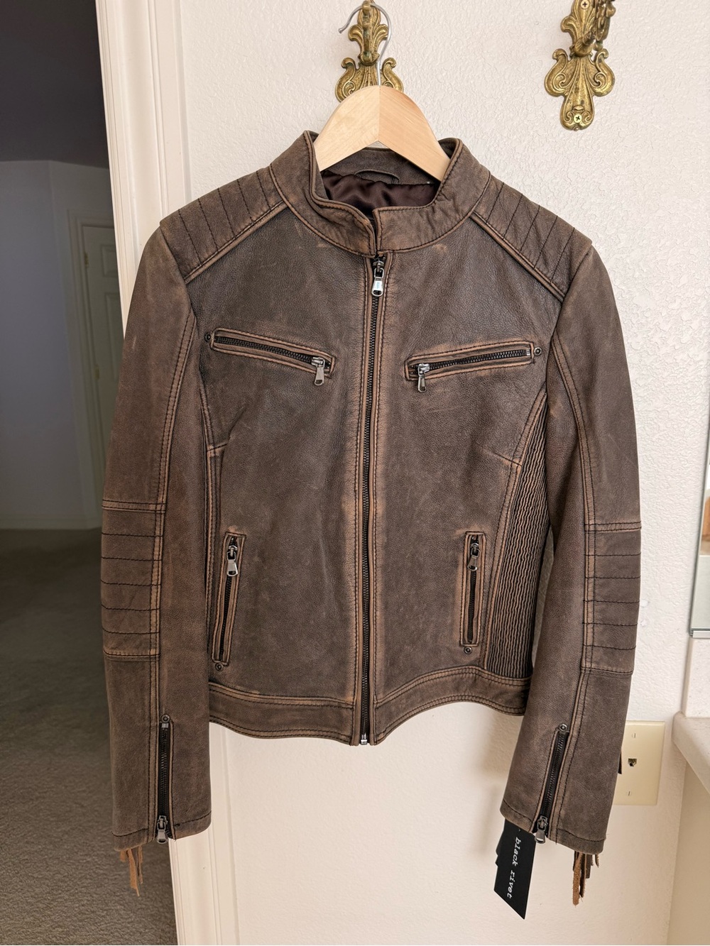 Black Rivet leather jacket
